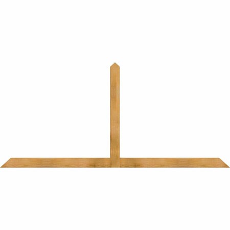 Ekena Millwork Portland Rough Sawn Timber Gable Bracket, Western Red Cedar, 96"W x 44"H x 2"D x 4"F, 11/12 Pitch GBW096X44X0204POR00RWR